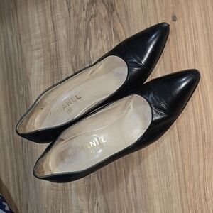 Authentic Black Chanel Heels